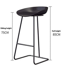 LTPY Sgabello da Bar in Ferro battuto, Sgabello da Bar in Oro, scrivania da Bar, Sedia da Bar, ECC. A + (Colore: Nero, Dimensioni: 75 cm)