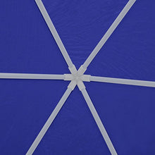 Tidyard Tendone Gazebo da Giardino con 6 Pareti Laterali Blu 2x2 m