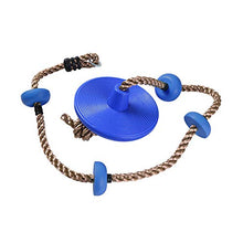 HAOLIN Altalena per Bambini Rotonda per Bambini Corde Sospese A Movimento Regolabile Attrezzatura per Parco Giochi per Bambini,Blue
