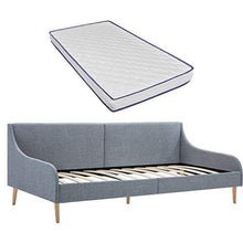 SKM Divano Letto con Materasso Memory Foam Tessuto (Grigio Chiaro) - Arredi Casa