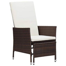 FAMIROSA Set Divani da Giardino 3 pz con Cuscini in Polyrattan Marrone