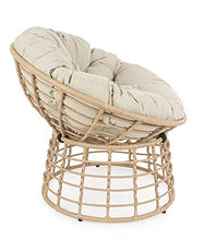 Bizzotto Poltrona Molly Naturale con Cuscino cod. 0661690