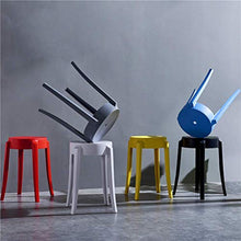 DIEDZ Sgabello per Scarpe Sedia da Tavolo Sgabello Semplice panchina in plastica Spessa per Adulti Alta Moda Sgabello in Gomma Creativa (Colore: Giallo)