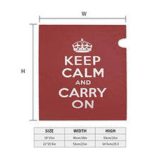 Cover magnetica per cassetta delle poste, con scritta "Keep Calm And Carry On", colore: rosso scuro