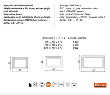 Kiamami Valentina SPECCHIO BAGNO A LED CM 120X70 SENSORE TOUCH REVERSIBILE