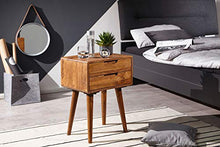 KADIMA DESIGN Comodino Sheesham comodino in legno massiccio tavolo comodino comodino