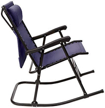 Amazon Basics - Sedia a dondolo pieghevole con parasole, Blu