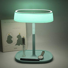 JKCKHA Il trucco dello specchio del LED, specchio da trucco Specchio da toilette con montaggio a parete, 10x bagno specchio da rasatura su due lati rotonda ingrandimento Vanity girevole Specchio ruota