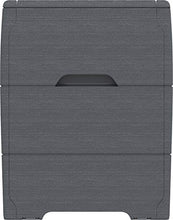 Duramax Cedargrain Durabox 270 litri, contenitore per mobili da giardino in plastica per esterni con coperchio chiudibile, con ruote e maniglie, grigio