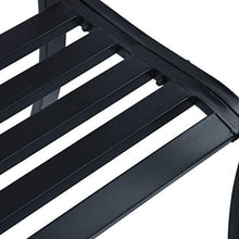 Zerone Garden Park - Panca da giardino, 125 x 53 x 82 cm, colore: Nero