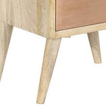 Tidyard Comodino in Legno Massello di Mango con Cassetti,Comodino Rustico,Comodino con Cassetti,Comodino Camera da Letto,Comodino Cameretta,Comodino Rustico 40x35x50 cm