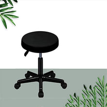 Tuqia Sgabello da Bar Nero, Sgabello da Bar Girevole Sgabello da Bar Rotante E Sgabelli Elevatori Sedia da Ufficio A Casa Sedia da Bar Assemblata per La Biblioteca, Barbiere(Size:42-55CM,Color:Nero)