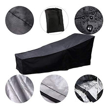 GLCS GLAUCUS Copertura per Chaise Longue Sedia Sdraio Tessuto Tutte Le Stagioni Impermeabile 210D Oxford per Lettini Prendisole Nero