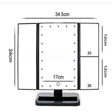 Specchio per Il Trucco, specchi per Il Trucco del Bagno Illuminati con 22 LED - Specchio per Il Trucco con luci - Specchi per Il Bagno Touch Screen con ingrandimento 10X / 3X / 2X 180 Gradi