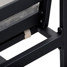 Set Salotto da Giardino Divano 2 Poltrone e Tavolino in Alluminio Grigio e Nero