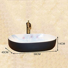 Lavabo Ovale da Bagno Retro Creative Jingdezhen Ceramic Hotel Lavabo antispruzzo Lavandini Bagno