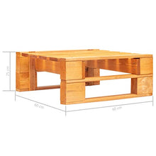 FAMIROSA Ottomana da Giardino con Pallet in Legno Marrone Miele