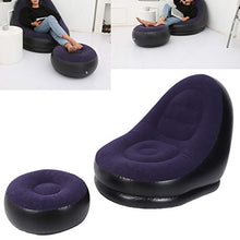 Chaise Lounge, Divano Pieghevole per Poltrona Gonfiabile con Set di poggiapiedi per Sedia da Esterno per Interni