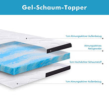 Amazon Basics - Coprimaterasso in gel e schiuma, spessore 7 cm, 140 x 190 cm