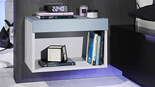 elb Due Comodini Design sospesi o a Terra. Frontali in 12 Colori a Scelta. Anche con con luci a LED. Modello Giga (Denim Opaco)