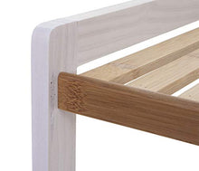 Mendler Scaffale arredo bagno HWC-B55 legno di pino e bambù 5x ripiani