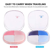 DOITOOL Contenitore per pillole da viaggio portatile in plastica mini contenitore per pillole sigillato creativo a 4 scomparti portapillole