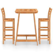 FAMIROSA Set da Bar da Giardino 3 pz in Legno Massello di Acacia