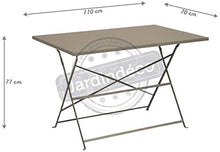 TAVOLO CUBA PIEGHEVOLE 110X70CM MARRONE MASTICE DA ESTERNO GIARDINO INTERNO
