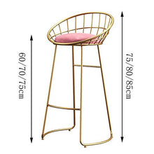 YS Sgabello da Bar Minimalista in Ferro Battuto per Caffè in Ferro Battuto,Oro,45 cm