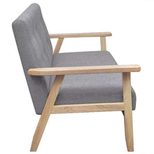 vidaXL Divano a 2 Posti in Stoffa Grigio Chiaro Stile retrò Arredo Casa Sofa