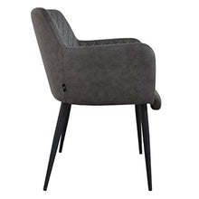 Damiware Rose Sedia con bracciolo | sala da pranzo Comfort Rivestimento in Tessuto (Stone)