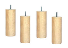 Wood Select - Set di 4 piedi da 20 cm, vernice Hydro naturale