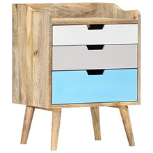 vidaXL Comodino 47x35x63 cm in Legno Massello di Mango