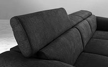 Dafnedesign.Com - Divano Letto angolare 3 posti Letto con penisola a Destra - Nero - Materiale: Tessuto - cm. 269 x 175 x 94h