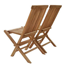 Beneffito Set di 2 sedie da Giardino Pieghevoli da Esterno in Teak per Tinta Naturale da Esterno