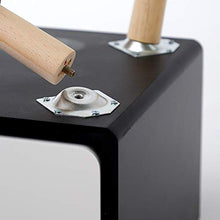 YIFAA Comodini Camera da Letto Set da Scandinavo con Cassetto per Letto, Soggiorno, Ufficio (Nero - Set da 2, 42x32x50cm)
