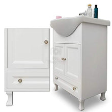 Shop Chic Arredo bagno shabby con base e lavabo 65cm bianco opaco