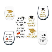 JUSTDOLIFE JUSTDOLIFE 12 Sheets Glass Cup Sticker Decorative DIY Assorted Cup Sticker for Graduation
