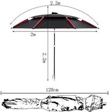 Parasol Ombrellone da Pesca 220cm Giardino Protezione UV Impermeabile/Piegato/Girevole 360 °/Regolabile/per Balcone con Laghetto da Spiaggia LMJN