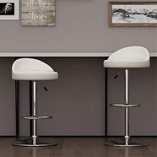 Ljings Sgabelli da Bar Regolabili, Sedia da Bar Girevole, Base in Metallo Contemporanea, con Schienale Arrotondato E Base Cromata, Sgabelli da Cucina Sedie da Pranzo,A