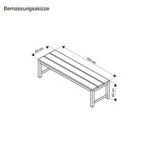 Pureday Panca Lordi in Legno di Acacia, Bianco-Tazy Grey, Lunghezza 165 cm