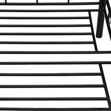 BIGTO - Struttura letto in acciaio per camera da letto, 90 x 200 cm, colore: Nero