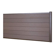 Mendler Pannello supplementare frangivento Basso Privacy Sarthe WPC Alluminio Premium 188cm Marrone