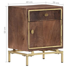 vidaXL Legno Massello di Mango Comodino Tavolino da Notte Armadietto per Letto Mobiletto per Camera da Letto Arredamento 40x30x50 cm