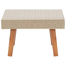 Festnight Tavolino da Giardino | Tavolo da Esterno in Polyrattan Beige,Robusto e Durevole,70 x 50 x 33 cm