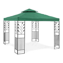 Uniprodo Gazebo da Giardino in Acciaio Gazebo in Metallo Uni_PERGOLA_3X3G (3 x 3 m, 180 g/m², Verde Scuro, Ferro)