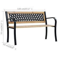 VidaXL - Panca da giardino, 120 cm, in legno
