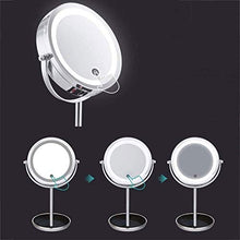 YYHAD - Specchio cosmetico illuminante con luce a LED, specchio ingranditore 5x, con scatola di immagazzinaggio