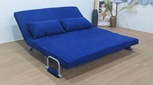 ITALFROM Divano Letto Sofa Bed Blu Divani 153x69x82h Divanetti Divano Letto 2 Piazze cod. 4033