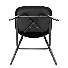 WOLTU BH253sz-2 Sgabelli da Bar Seduta Fissa con Poggiapiedi Sedia da Cucina in Velluto Nero 2 Pezzi